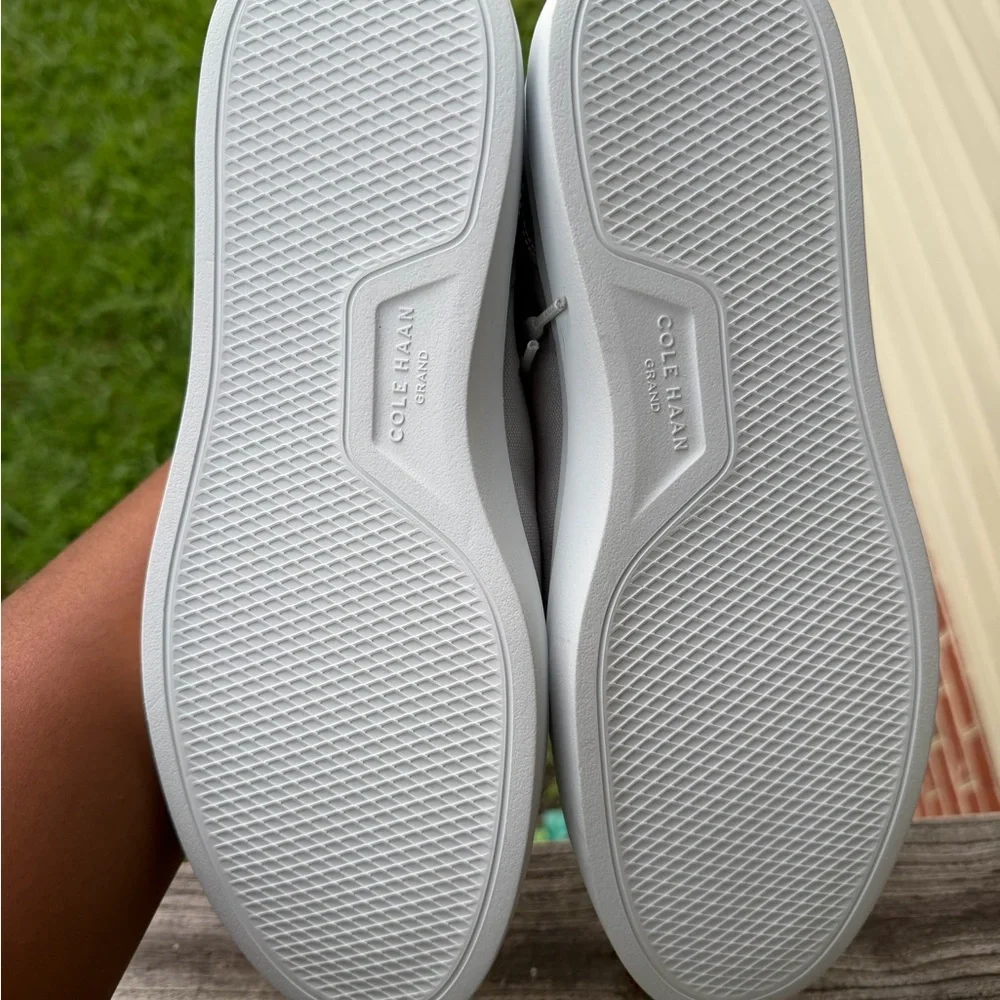 NEW Cole Haan Mens GRANDPRO RALLY T-toe Sneaker Microchip/Optic White size 10